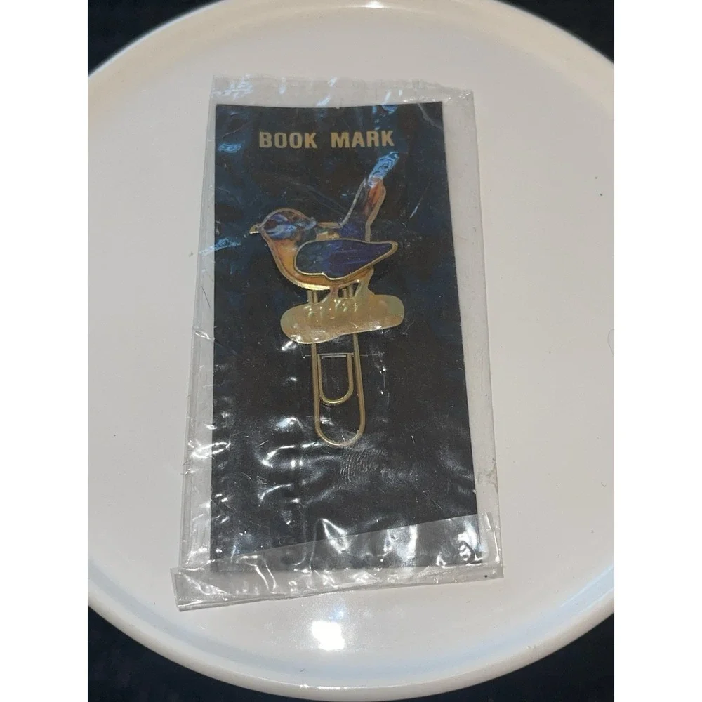 Vintage‎ Colorful Metal Bird Book Mark New In Package